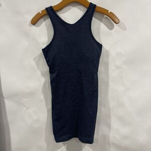 Women’s Lululemon Racerback Seamlessly Covered Tank Top Size 4 Built In Bra Navy